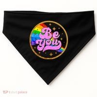 Retro Be You Rainbow Emblem USA-Made Doggie Bandana thumb 0