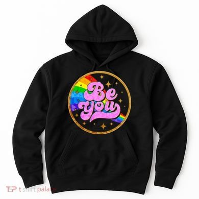Retro Be You Rainbow Emblem Hoodie