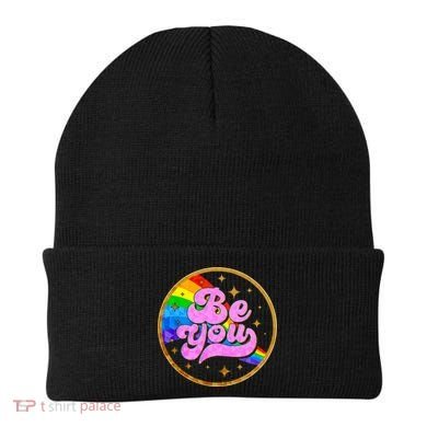 Retro Be You Rainbow Emblem Beanie
