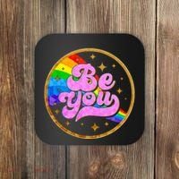 Retro Be You Rainbow Emblem Coaster thumb 0