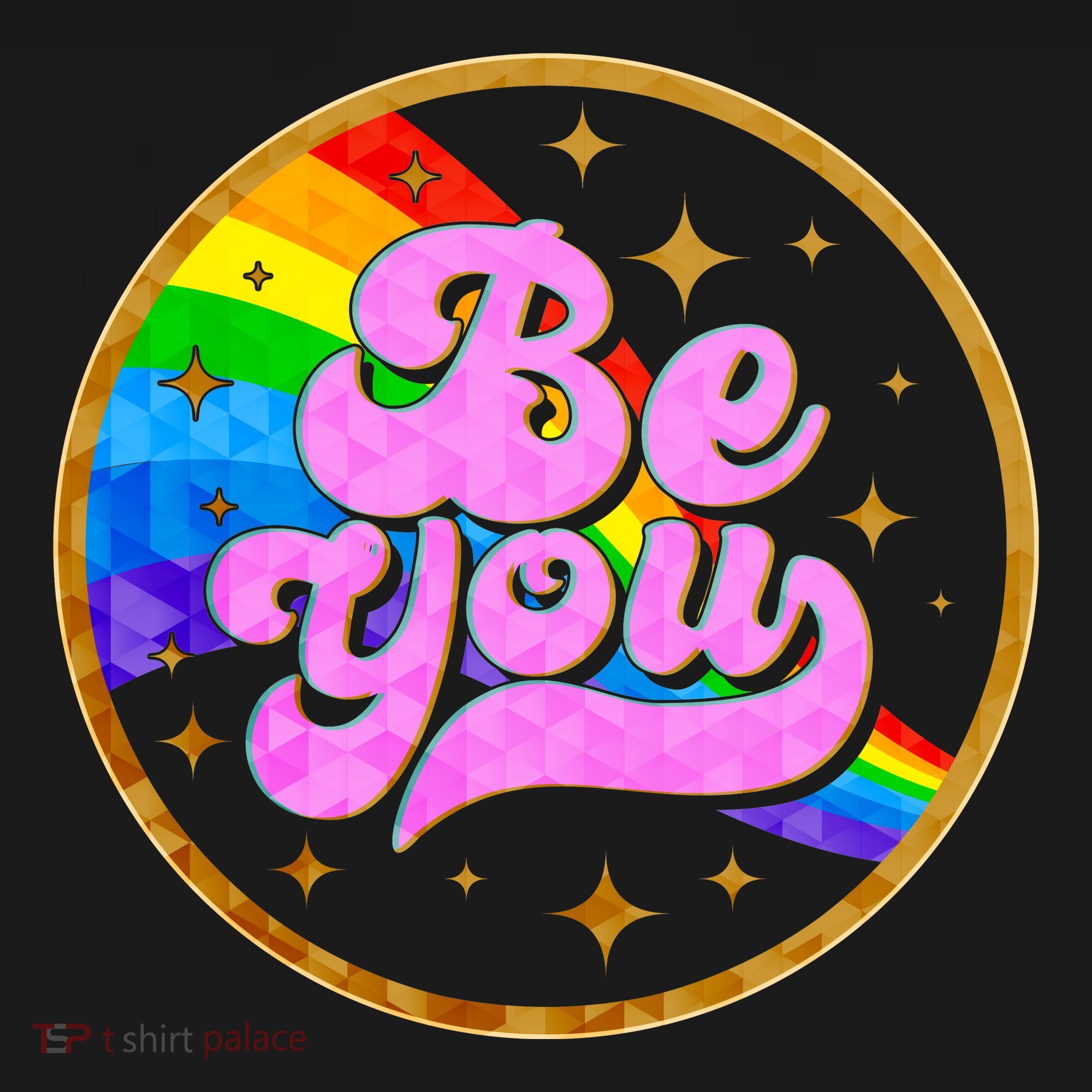 Retro Be You Rainbow Emblem Polo
