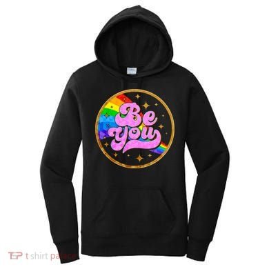 Retro Be You Rainbow Emblem Women's Hoodie