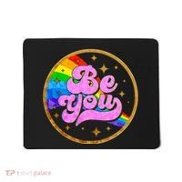 Retro Be You Rainbow Emblem Mousepad thumb 0