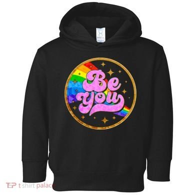 Retro Be You Rainbow Emblem Toddler Hoodie