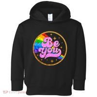 Retro Be You Rainbow Emblem Toddler Hoodie thumb 0