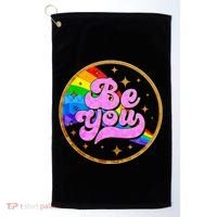 Retro Be You Rainbow Emblem Golf Towel thumb 0
