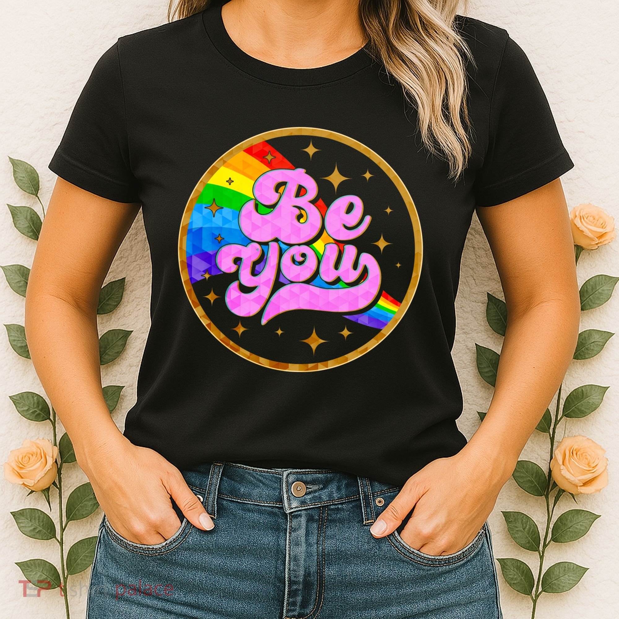Retro Be You Rainbow Emblem Women's T-Shirt