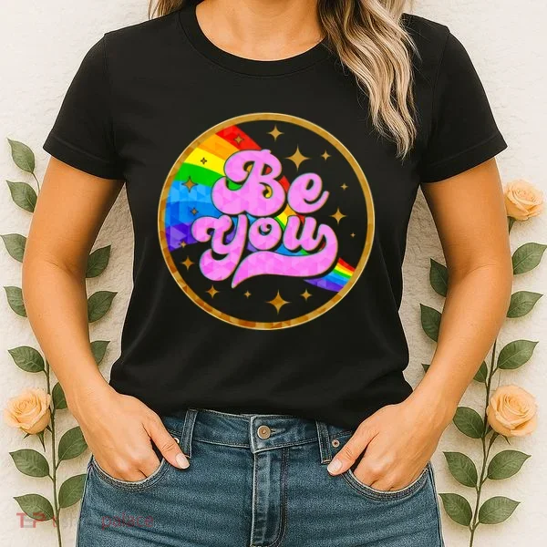 Retro Be You Rainbow Emblem Women's T-Shirt