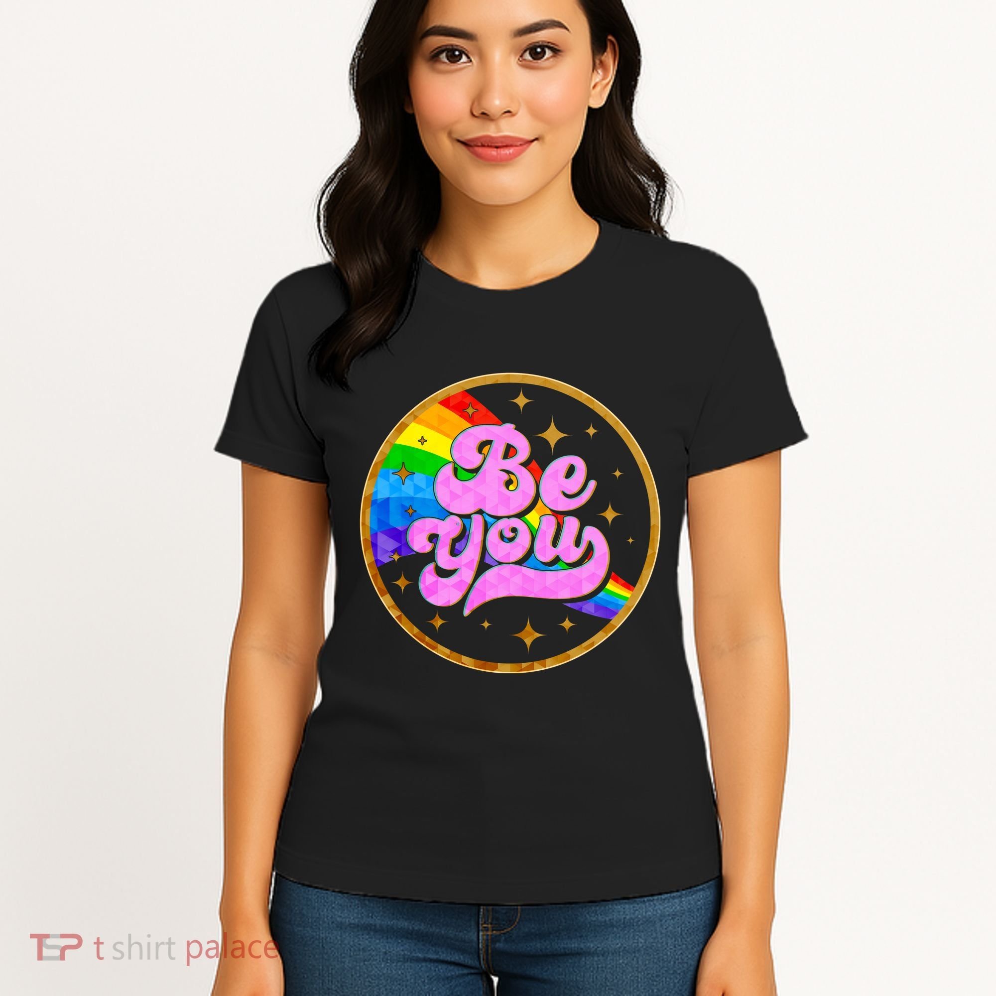 Retro Be You Rainbow Emblem Women's T-Shirt