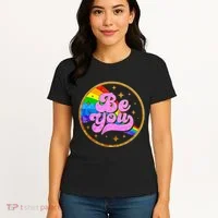 Retro Be You Rainbow Emblem Women's T-Shirt thumb 4