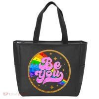 Retro Be You Rainbow Emblem Tote Bag thumb 0