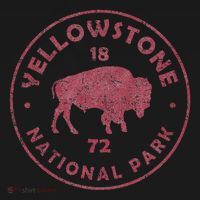 Retro Bison Yellowstone National Park 1872 Hiking Souvenir Women's Hoodie thumb 2