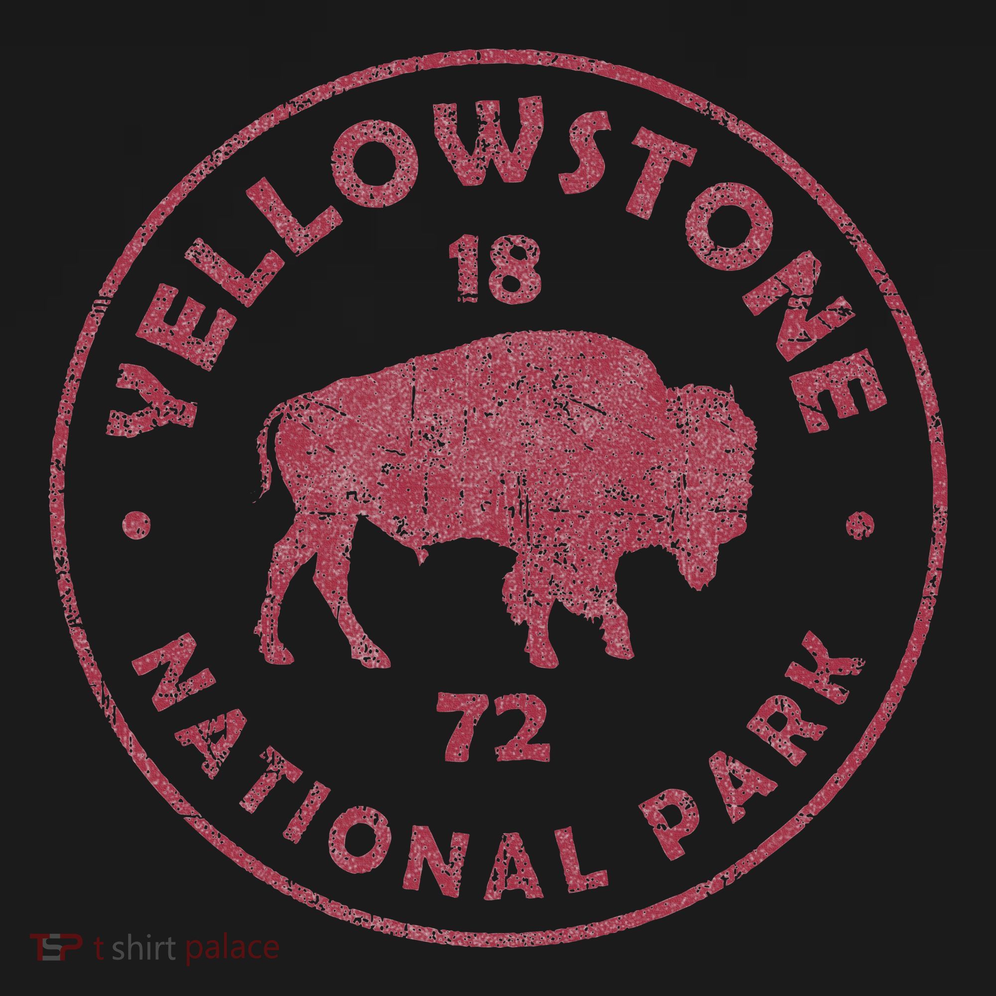 Retro Bison Yellowstone National Park 1872 Hiking Souvenir Women's Tank Top