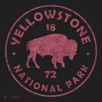 Retro Bison Yellowstone National Park 1872 Hiking Souvenir Hat thumb 2