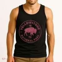 Retro Bison Yellowstone National Park 1872 Hiking Souvenir Tank Top thumb 3