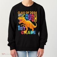 Ready Crush 1st Grade Dinosaur First Back To School Boy Women's Sweatshirt thumb 0