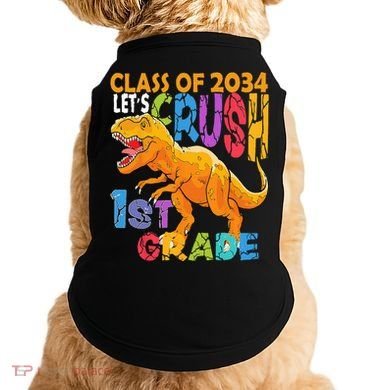 Ready Crush 1st Grade Dinosaur First Back To School Boy Doggie Tank