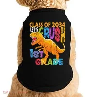 Ready Crush 1st Grade Dinosaur First Back To School Boy Doggie Tank thumb 0