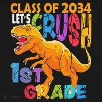 Ready Crush 1st Grade Dinosaur First Back To School Boy Doggie Tank thumb 4