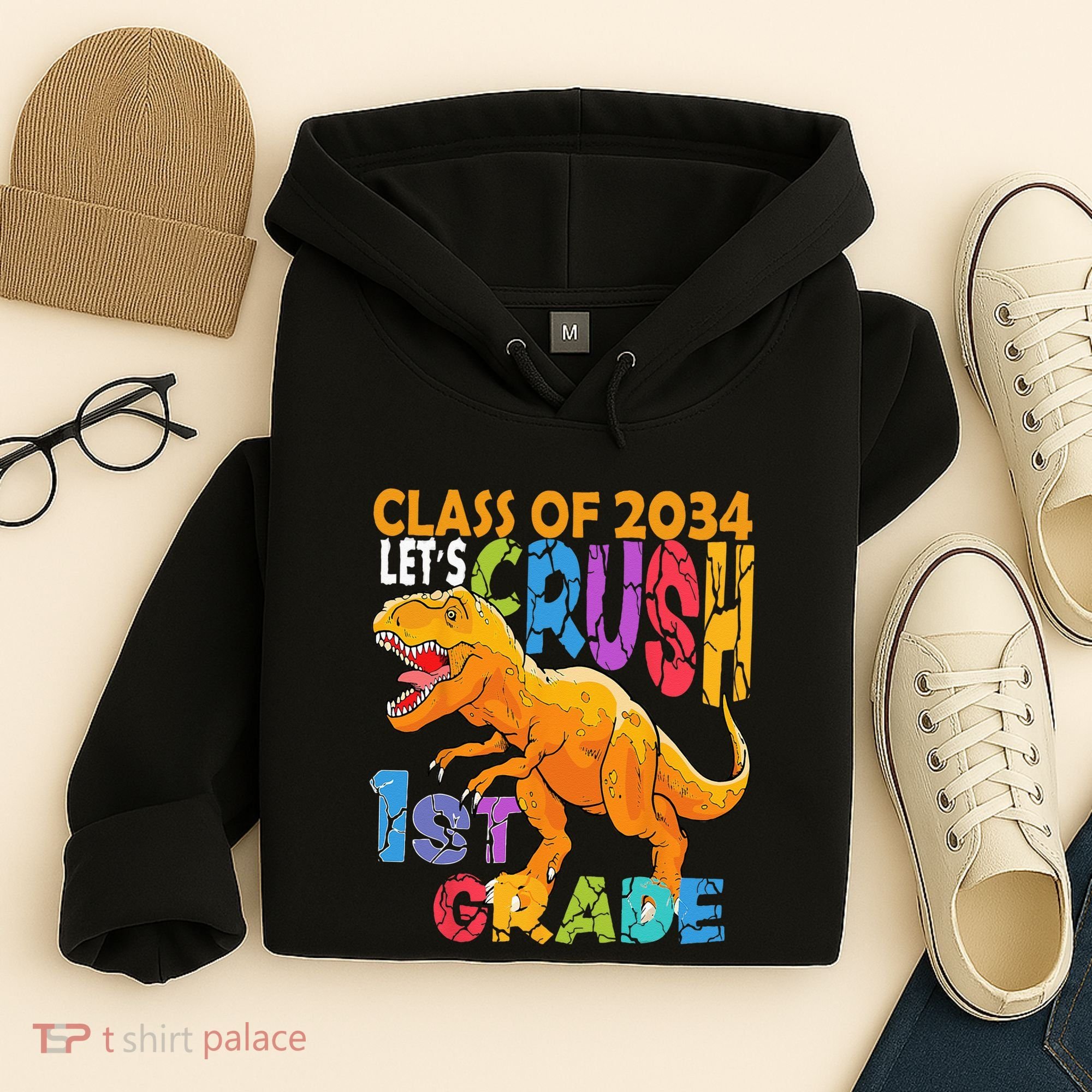 Ready Crush 1st Grade Dinosaur First Back To School Boy Hoodie