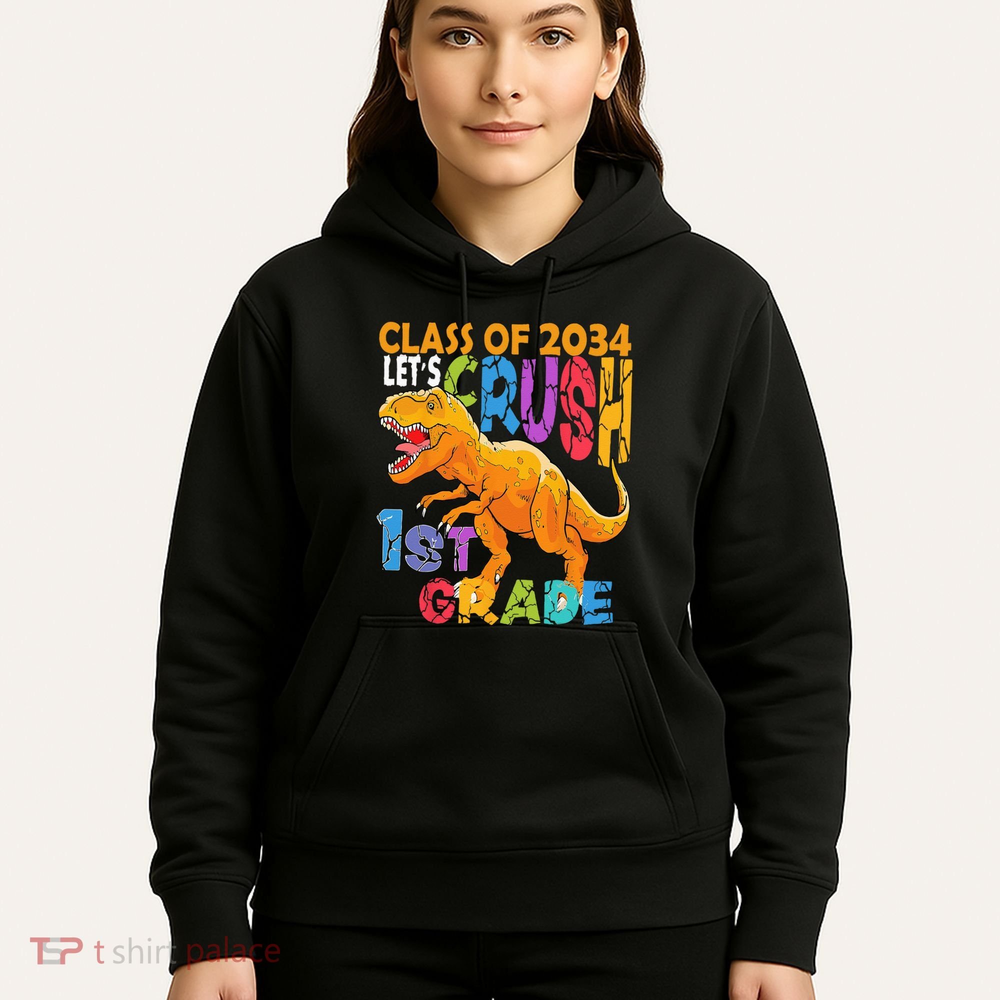 Ready Crush 1st Grade Dinosaur First Back To School Boy Hoodie