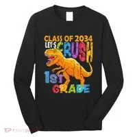 Ready Crush 1st Grade Dinosaur First Back To School Boy Long Sleeve Shirt thumb 0