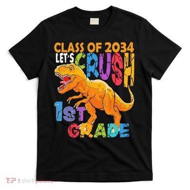 Ready Crush 1st Grade Dinosaur First Back To School Boy T-Shirt