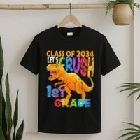 Ready Crush 1st Grade Dinosaur First Back To School Boy T-Shirt thumb 2