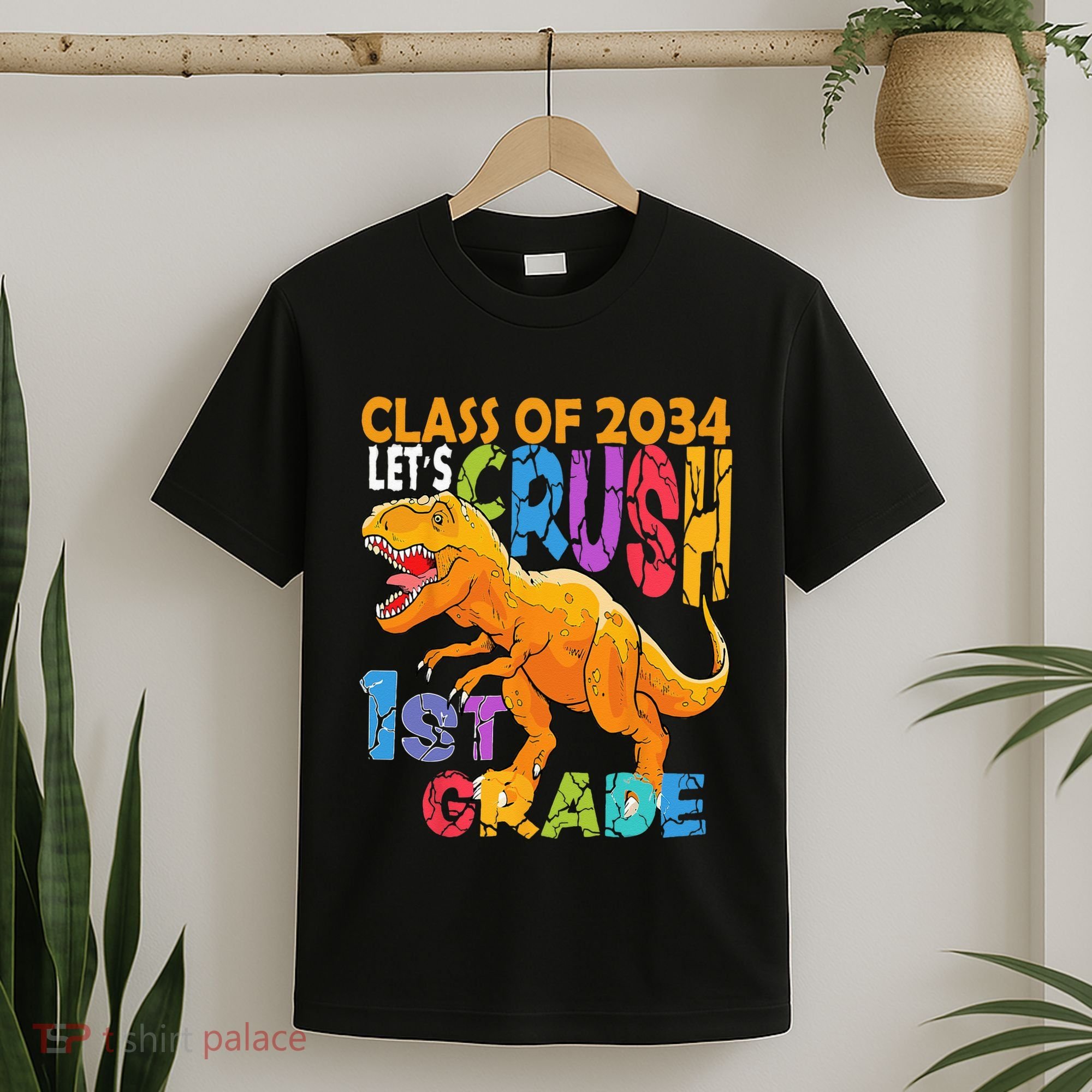 Ready Crush 1st Grade Dinosaur First Back To School Boy T-Shirt