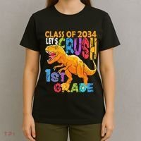 Ready Crush 1st Grade Dinosaur First Back To School Boy T-Shirt thumb 4