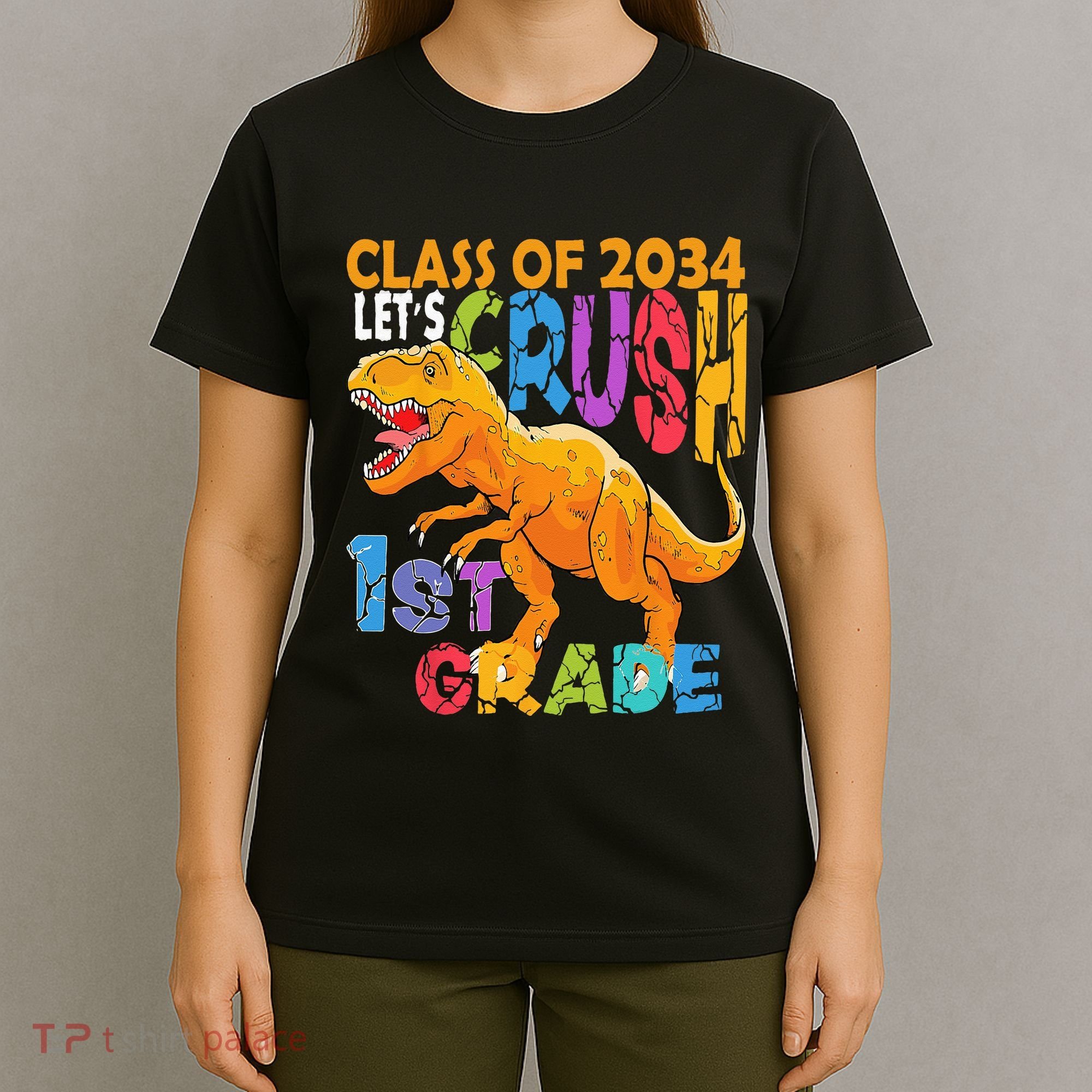 Ready Crush 1st Grade Dinosaur First Back To School Boy T-Shirt