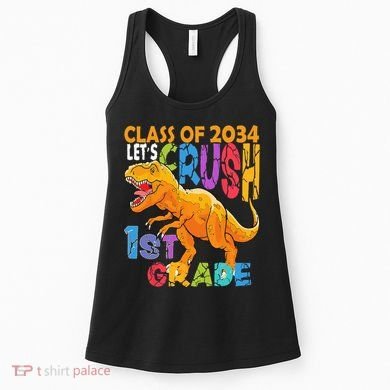 Ready Crush 1st Grade Dinosaur First Back To School Boy Women's Tank Top