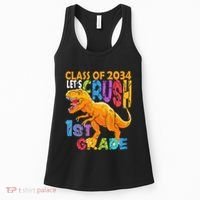 Ready Crush 1st Grade Dinosaur First Back To School Boy Women's Tank Top thumb 0