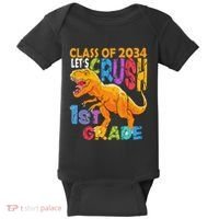 Ready Crush 1st Grade Dinosaur First Back To School Boy Baby Bodysuit thumb 0