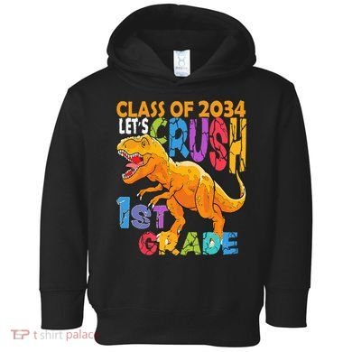 Ready Crush 1st Grade Dinosaur First Back To School Boy Toddler Hoodie