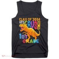 Ready Crush 1st Grade Dinosaur First Back To School Boy Tank Top thumb 0