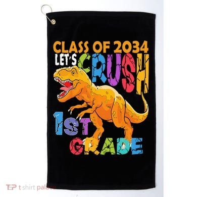 Ready Crush 1st Grade Dinosaur First Back To School Boy Golf Towel