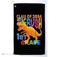 Ready Crush 1st Grade Dinosaur First Back To School Boy Golf Towel thumb 0