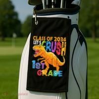 Ready Crush 1st Grade Dinosaur First Back To School Boy Golf Towel thumb 2