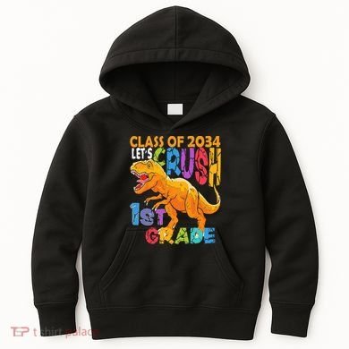 Ready Crush 1st Grade Dinosaur First Back To School Boy Kids Hoodie