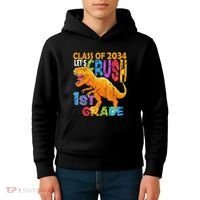 Ready Crush 1st Grade Dinosaur First Back To School Boy Kids Hoodie thumb 4