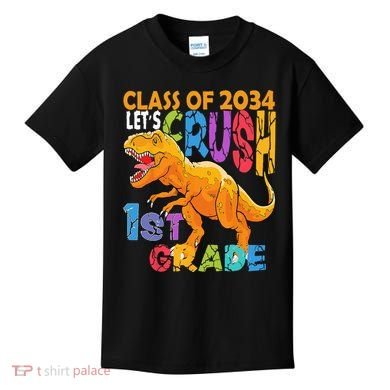 Ready Crush 1st Grade Dinosaur First Back To School Boy Kids T-Shirt