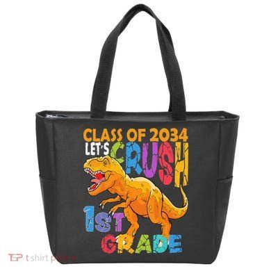 Ready Crush 1st Grade Dinosaur First Back To School Boy Tote Bag