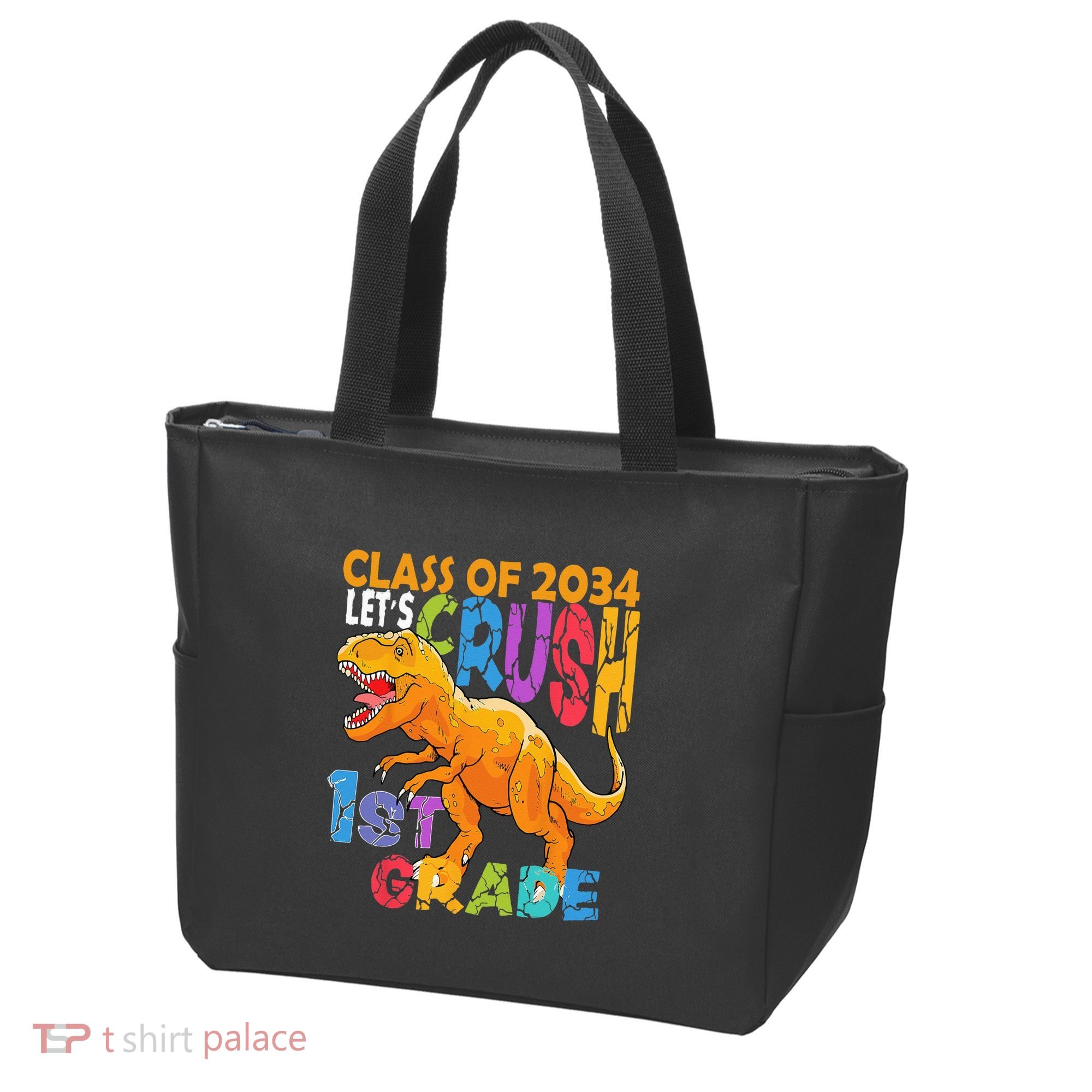 Ready Crush 1st Grade Dinosaur First Back To School Boy Tote Bag