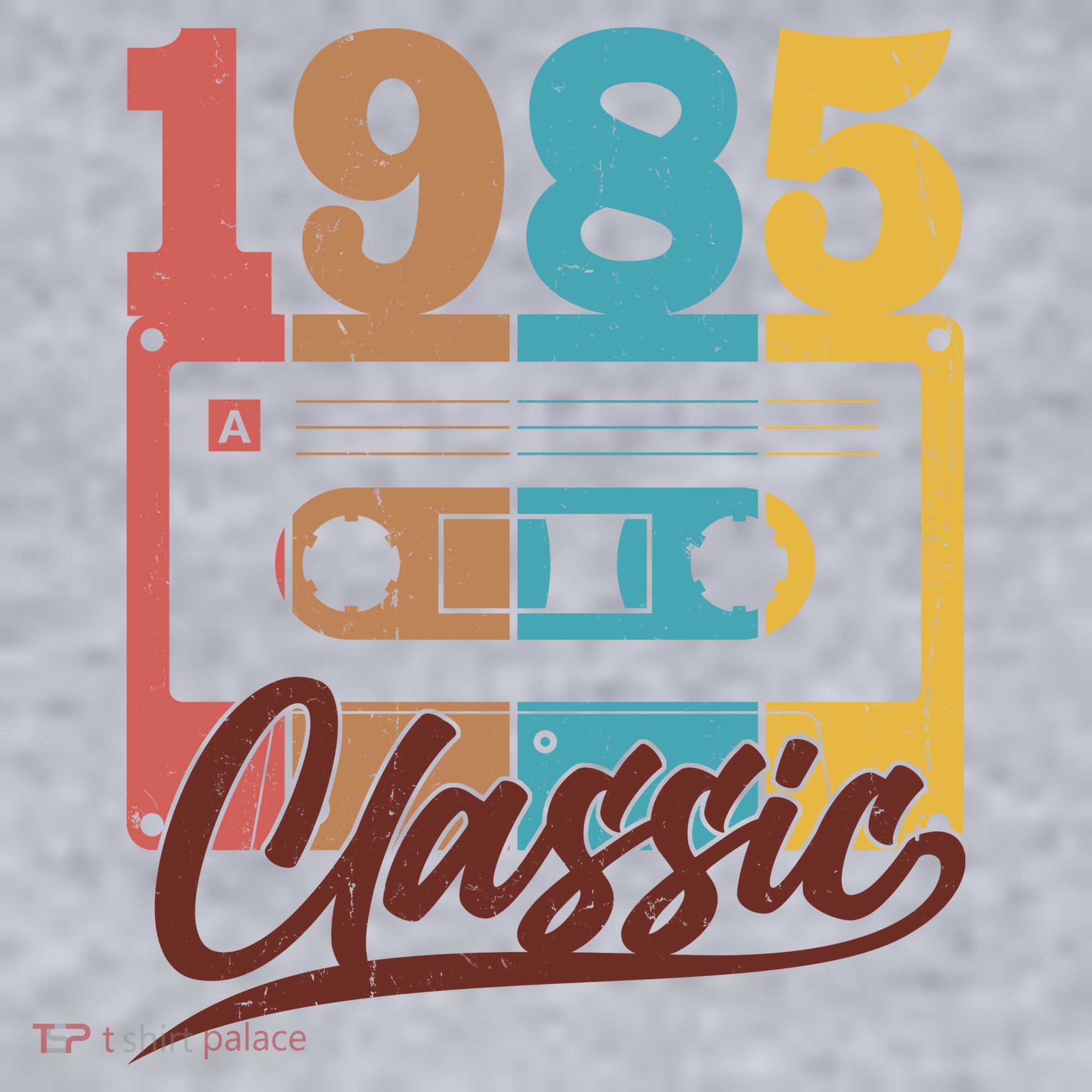 Retro Classic 1985 Birthday Cassette Tape Women's Racerback Cropped Tank