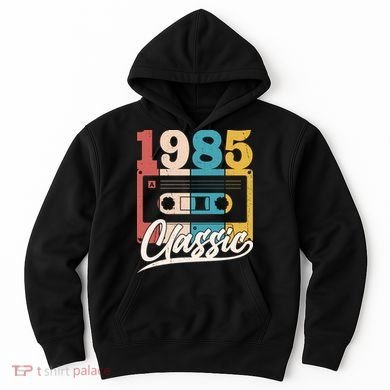 Retro Classic 1985 Birthday Cassette Tape Hoodie