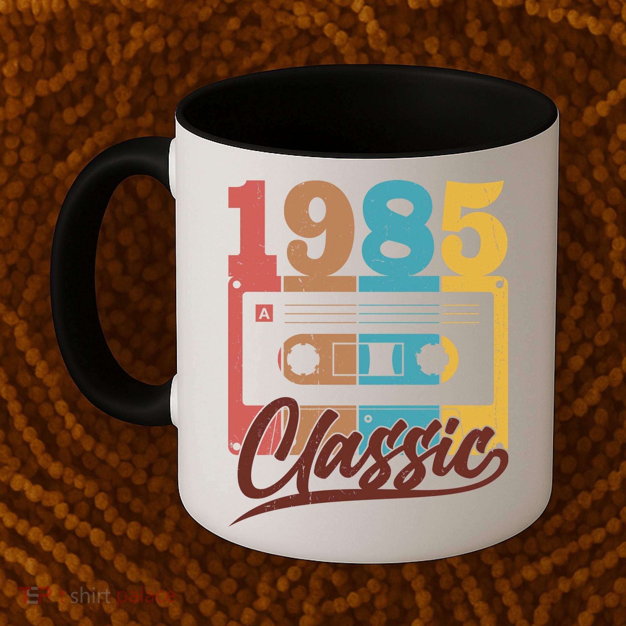 Retro Classic 1985 Birthday Cassette Tape Coffee Mug