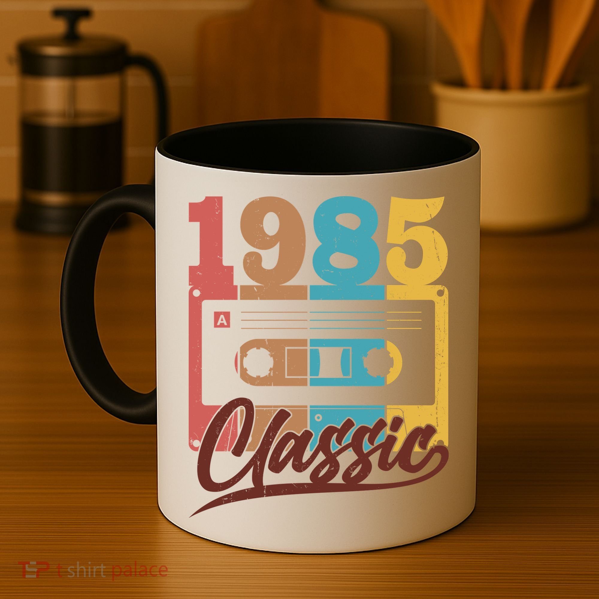 Retro Classic 1985 Birthday Cassette Tape Coffee Mug