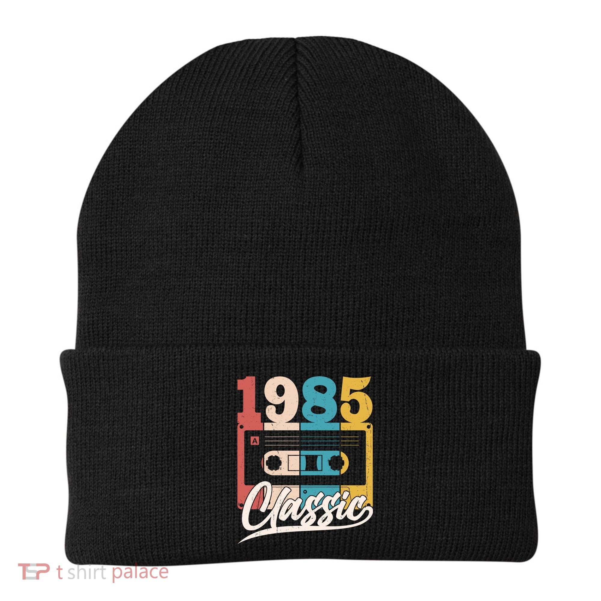 Retro Classic 1985 Birthday Cassette Tape Beanie