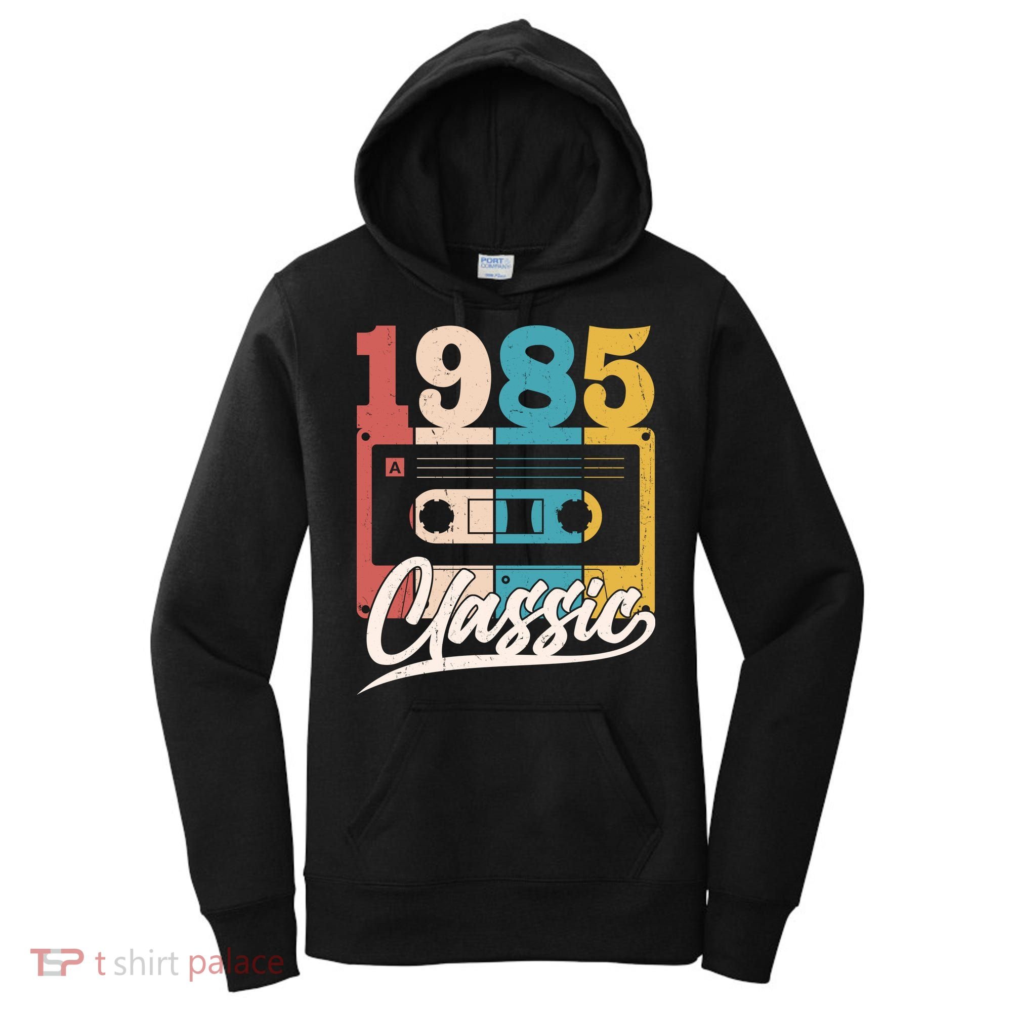 Retro Classic 1985 Birthday Cassette Tape Women's Hoodie
